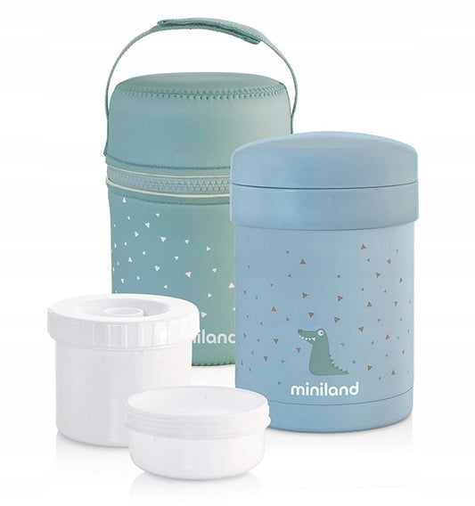 MINILAND Thermetic termo posoda za kosilo 700 ml + 2 posodi in etui z ročajem