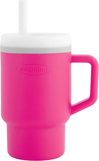 INFANTINO My 1st Tumbler σιλικόνιο εκπαιδευτικό ποτηράκι με στόμιο 266 ml 6+ μηνών