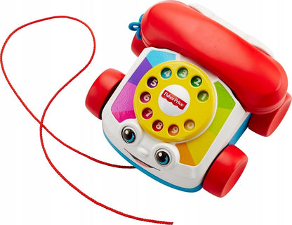 FISHER-PRICE telephone with a dial to turn and a string to pull