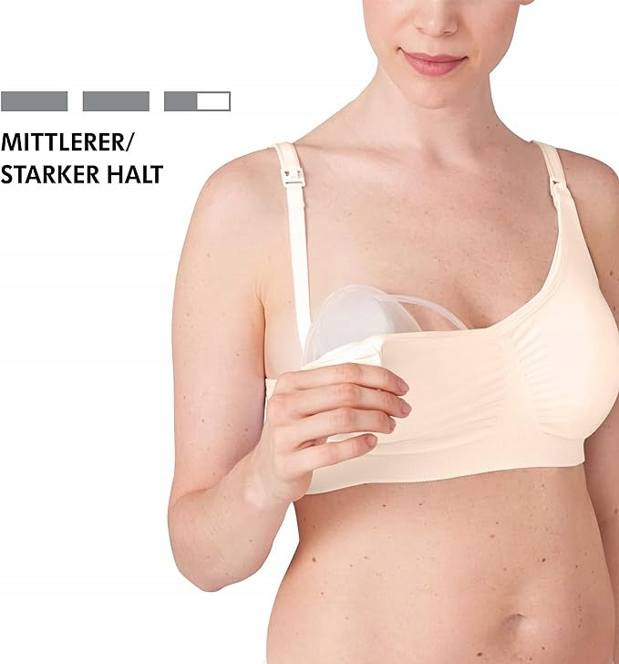 MEDELA biustonosz do karmienia i odciągania pokarmu 3w1 z wkładkami S, beżowy, hands free