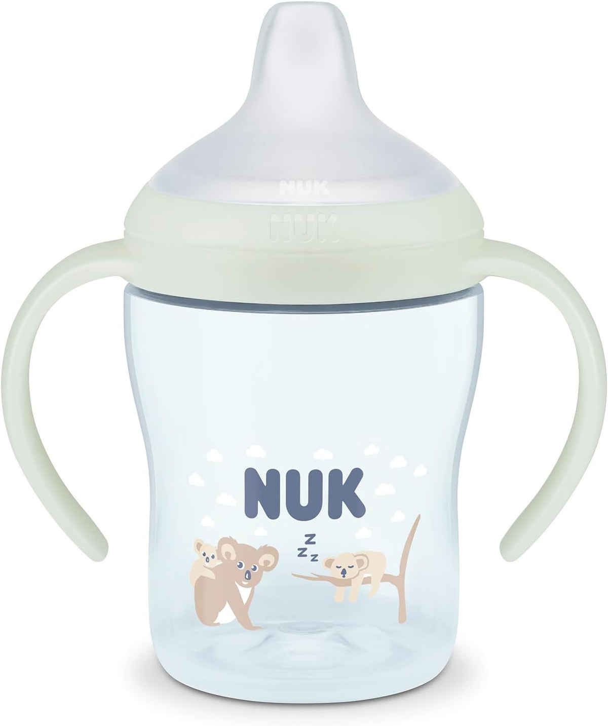 Cană anti-picurare NUK Perfect Match 150 ml 6m+ LUMINEAZĂ ÎN ÎNTUNERIC