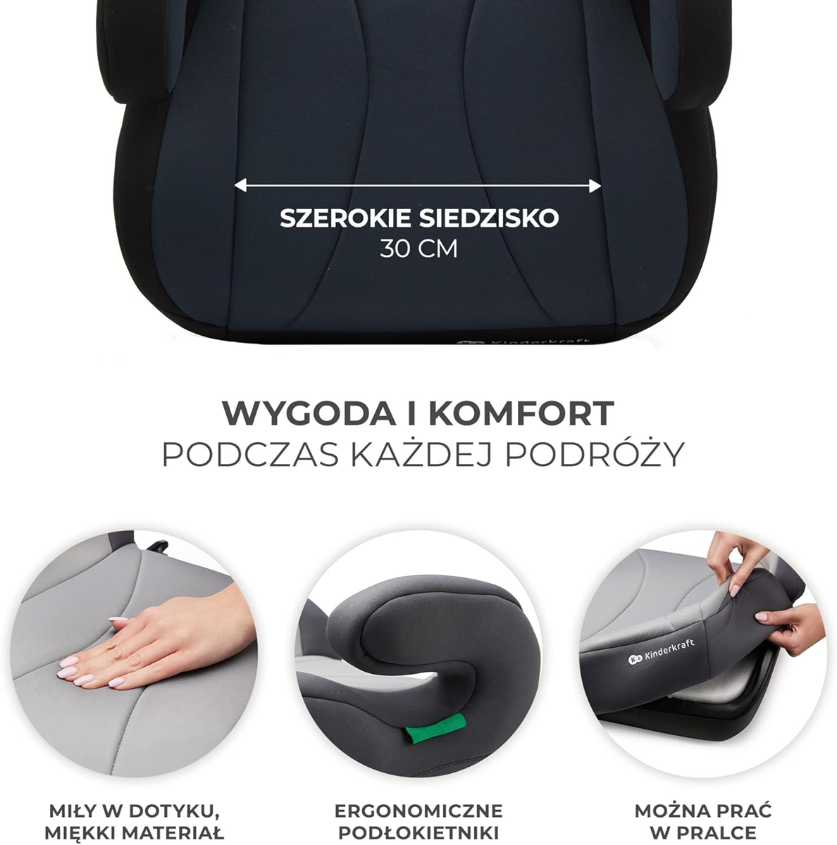 KINDERKRAFT I-BOOST fotelik samochodowy podwyższający grupa III