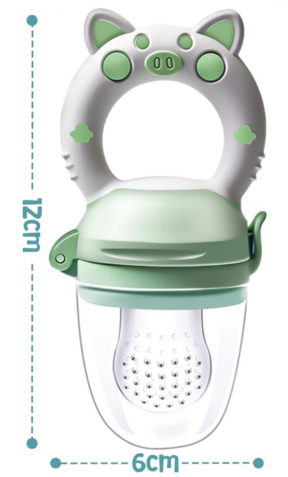 KAIYINGXIN Obst- und Beißring für Babys, 3-24 Monate, 2 Stück, 8 Sauger