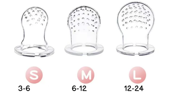STONNY anneau de dentition distributeur de fruits pour enfants 3-24 mois 2 pièces + 6 embouts et 2 cuillères