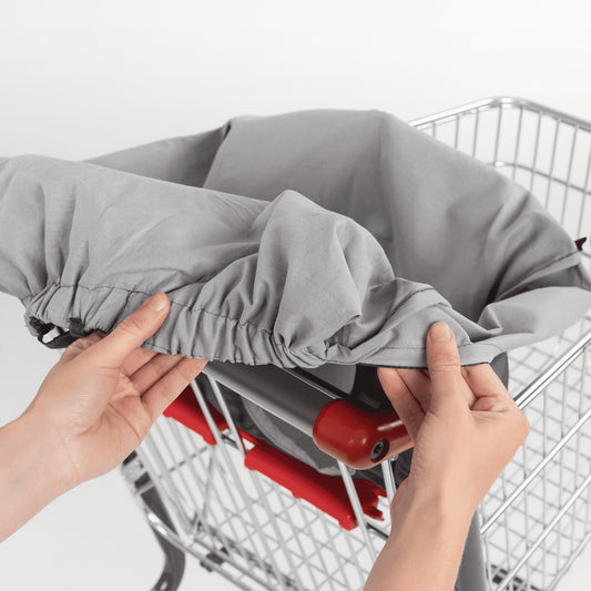 seat cover for high chair, shopping cart display item, very good condition, replacement packaging possible