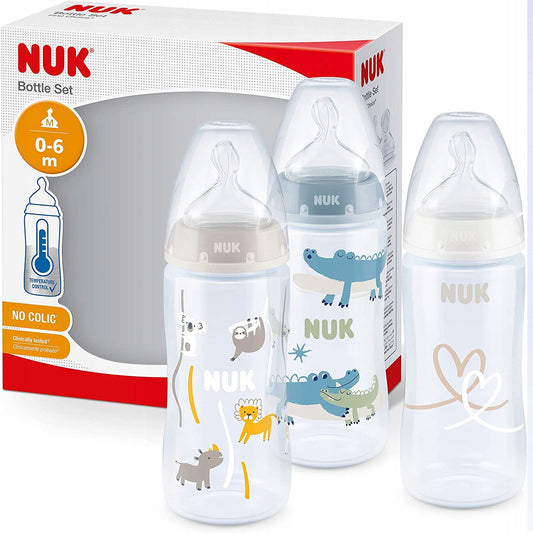 NUK No Colic sada fliaš 3x 300 ml 0-6