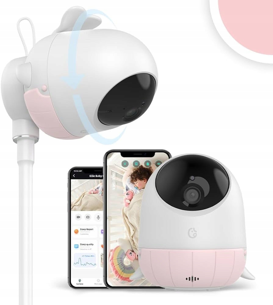 SIMSHINE Baby Pro kamera 2K FHD 360° elektronická pestúnka iOS Android + držiak