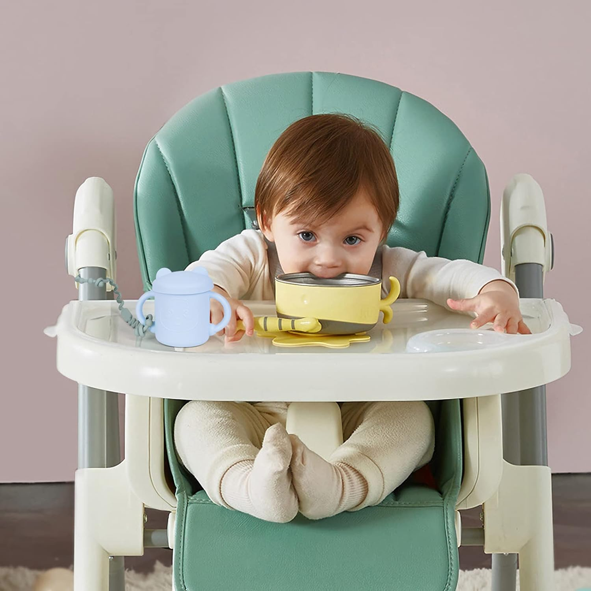 VICLOON lanț din silicon cu suport pentru suzetă, jucărie de dentiție și jucării, 32 cm