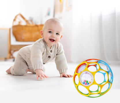 KIKUO Classic Ball gryzak chwytak piłka z grzechotkami 11,5 cm