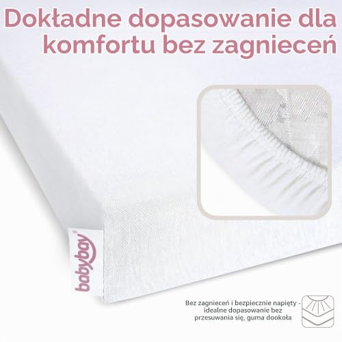 BABYBAY Deluxe Organic prześcieradło 89x50 cm białe