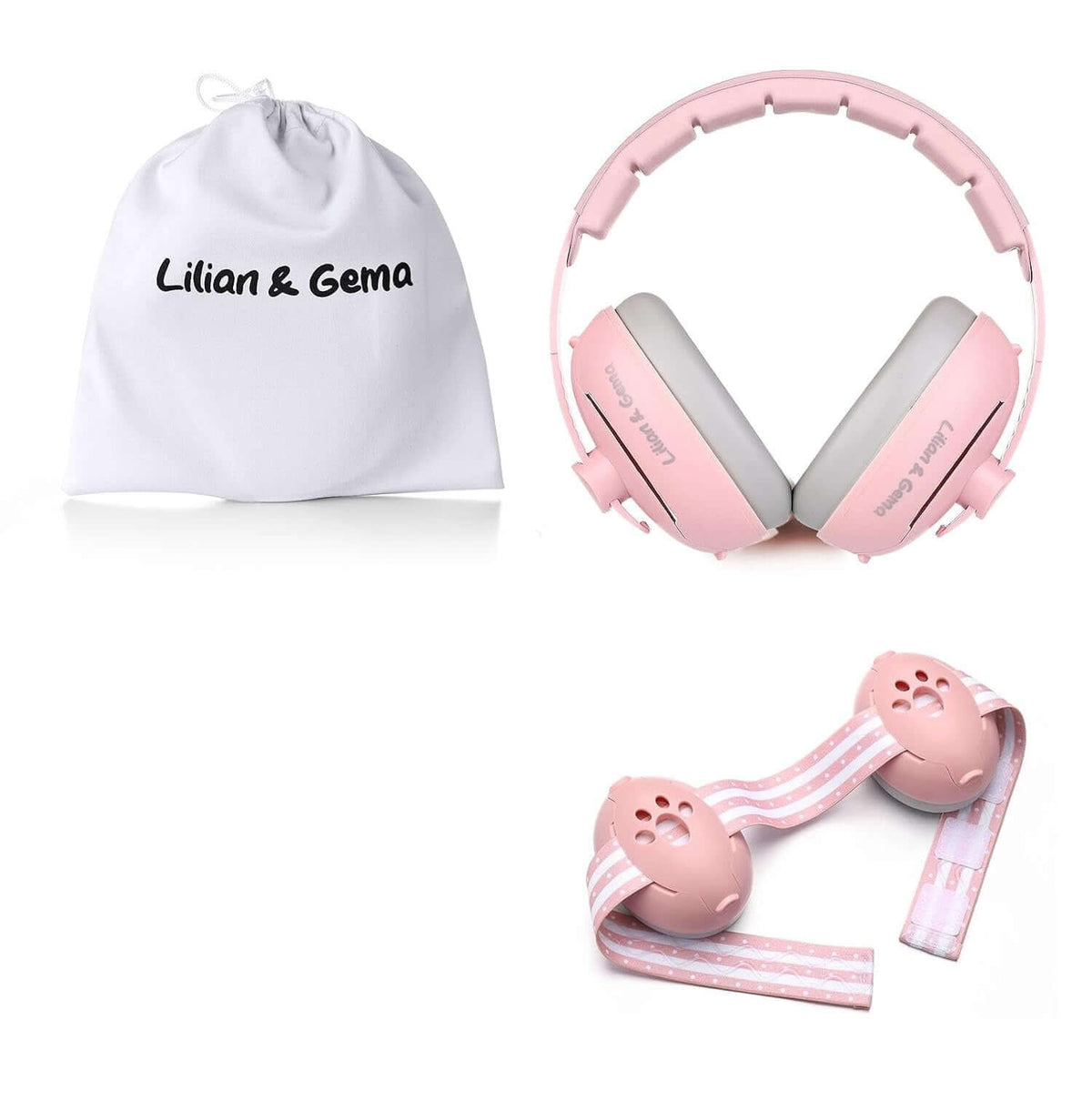 LILIAN & GEMA 2w1 słuchawki ochronne wygłuszające 25 dB + etui – zdjęcie 1