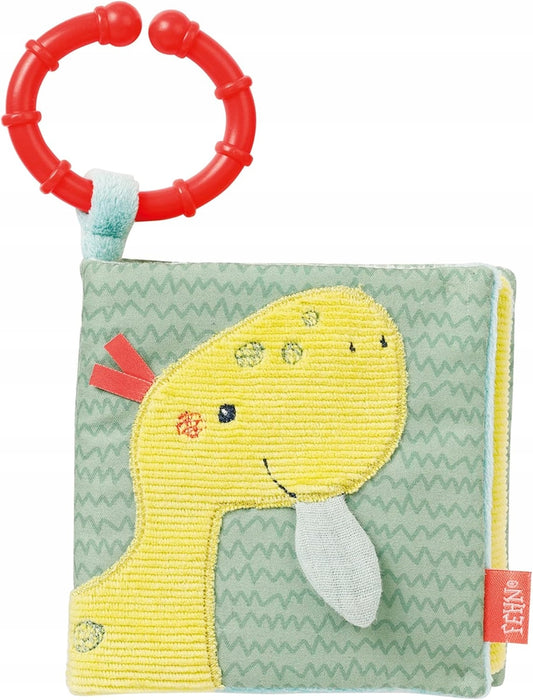 FEHN Happy Dino sensorisch boekje HANGER 11 x 11 cm