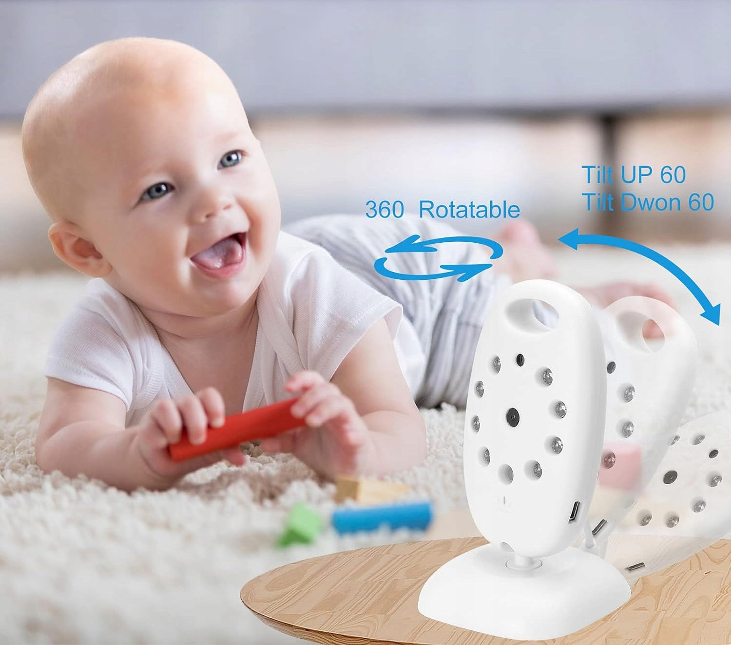 MEIQ VB601 baby monitor digital cu ecran LCD de 2" VOX