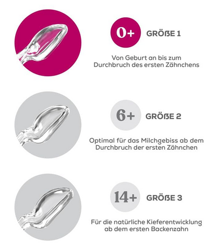 DENTISTAR Silikonschnuller 3er-Pack 0-6 Monate