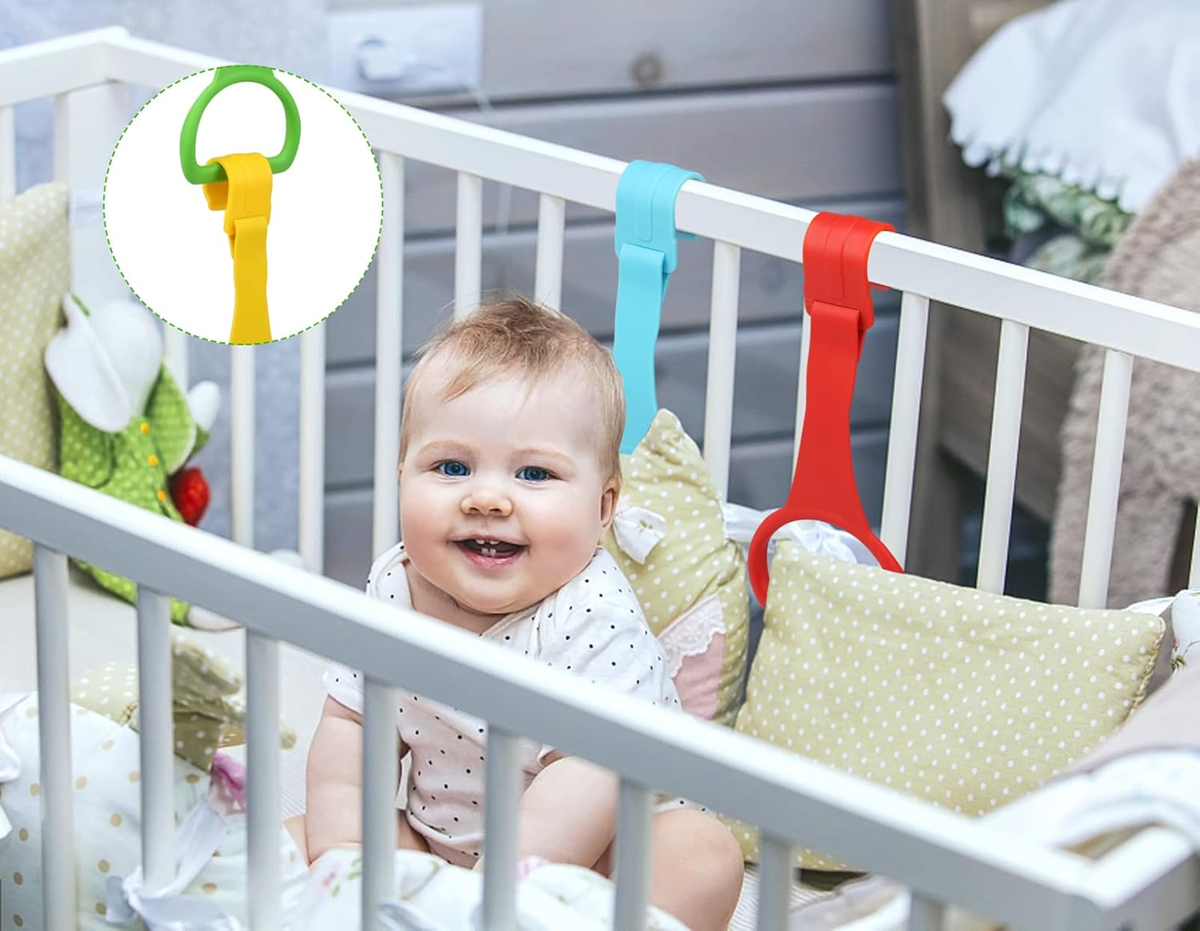 JOY PLUS szilikon fogantyúk kiságyhoz, amelyek megkönnyítik a baba felállását, 4 db