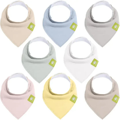 KEABABIES Bandana-Lätzchen mit Druckknöpfen 0-36 Monate x8