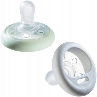 TOMMEE TIPPEE ortodontický cumlík x2 6-18 mesiacov SVETIELKUJÚCI V TME
