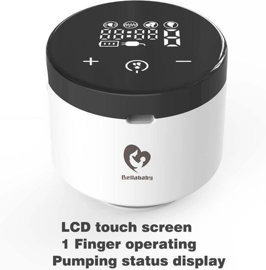 BELLABABY laktator elektryczny muszlowy bezprzewodowy x2 z LCD touch screen i wskaźnikiem pompowania