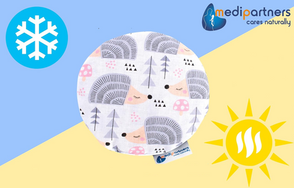 MEDI PARTNERS termofor din bumbac cu sâmburi de cireșe ARICI 15 cm 180 g