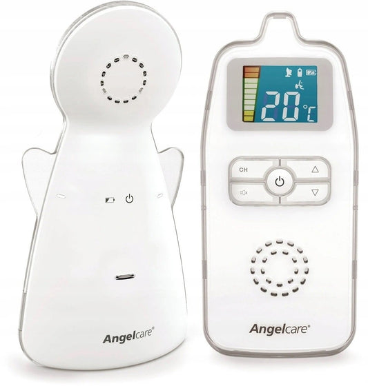 ANGELCARE AC423-D analogowa NIANIA ELEKTRONICZNA, biały zestaw monitorujący z wyświetlaczem i stacją rodzica