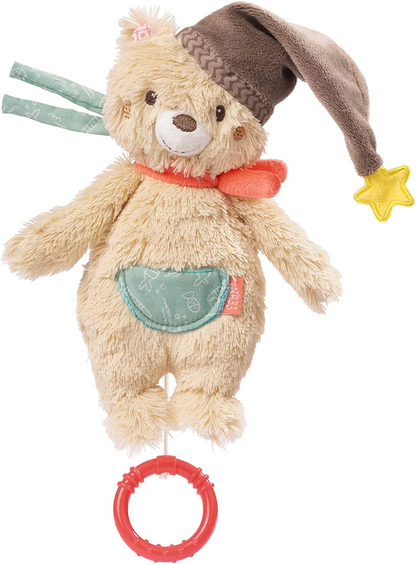 FEHN Urso Bruno peluche com caixa de música 21 cm