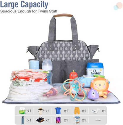 LEKEBABY saco para carrinho + muda-fraldas