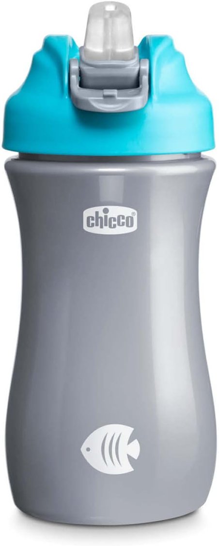 CHICCO Pop-up Cup ποτηράκι εκπαιδευτικό με στόμιο και καλαμάκι 350 ml 2 ετ.+