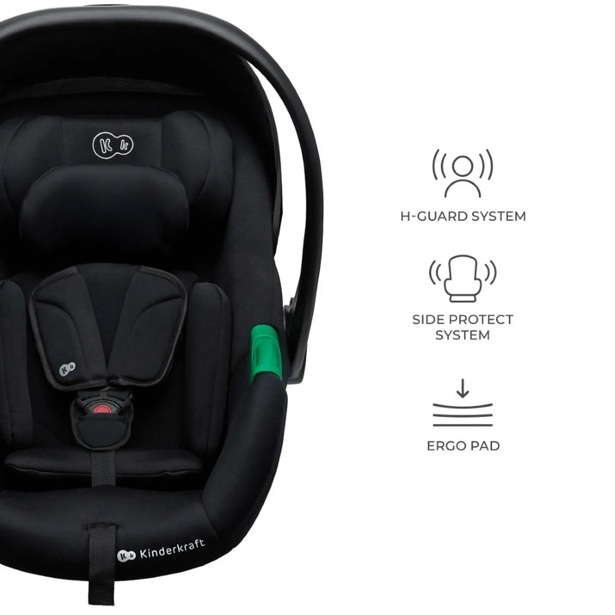 KINDERKRAFT B-TOUR carrinho multifunções 3 em 1 até 22kg + cadeira auto MINK PRO