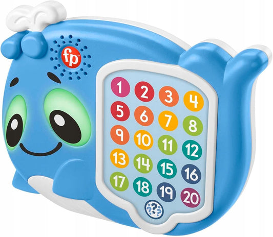 FISHER-PRICE balenă interactivă lumini 120 melodii fraze limba GERMANĂ