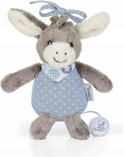 STERNTALER Osiołek Emmi z pozytywką 18 cm, miękka przytulanka dla niemowląt z muzyczką