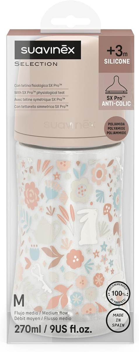 SUAVINEX biberón con tetina simétrica SX PRO 270ml 3m+