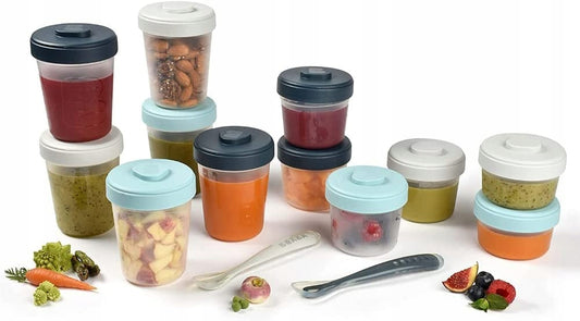 BEABA recipientes para alimentos 2x90 ml, 4x150 ml, 6x250 ml con cuchara