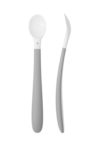 BabyBjörn 073004 szare łyżeczki do karmienia z długim uchwytem