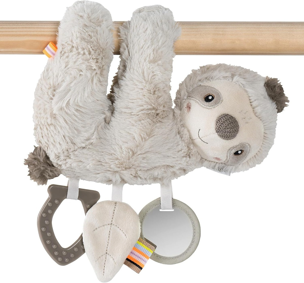 FEHN Activity plush SLOTH stroller and car seat toy, 22 cm