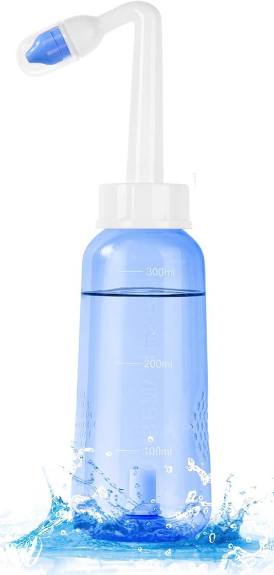 URAQT Neti Poti nosní irigátor pro děti a dospělé, 2 nástavce, 300 ml