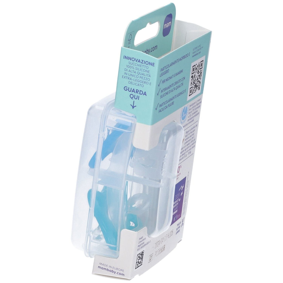 MAM Comfort smoczek silikonowy niebieski 0-3m