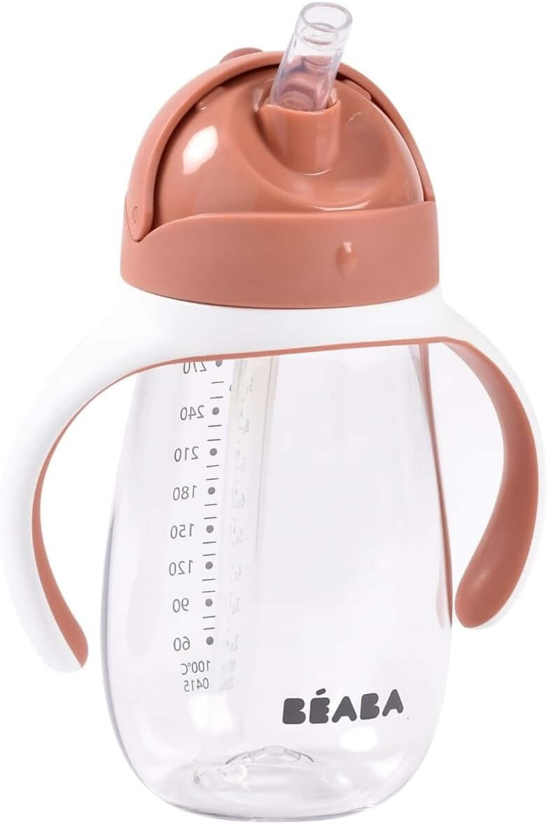 BEABA Straw Cup tritanowy kubek niekapek ze słomką 300 ml 8 m+ – zdjęcie 1