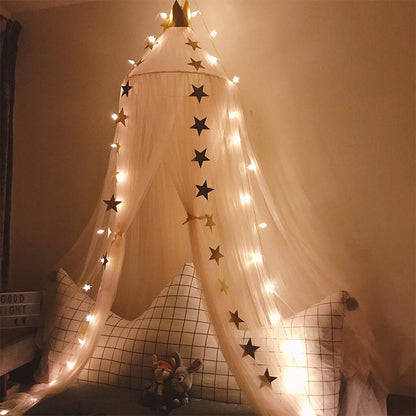 OLDPAPA cort tipi baldachin suspendat 240 cm cu coroană
