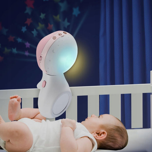 INFANTINO 3in1carrousel, cot and bedside table projectorage 0 +colour pink and whitebatteries 3 x AAA (not