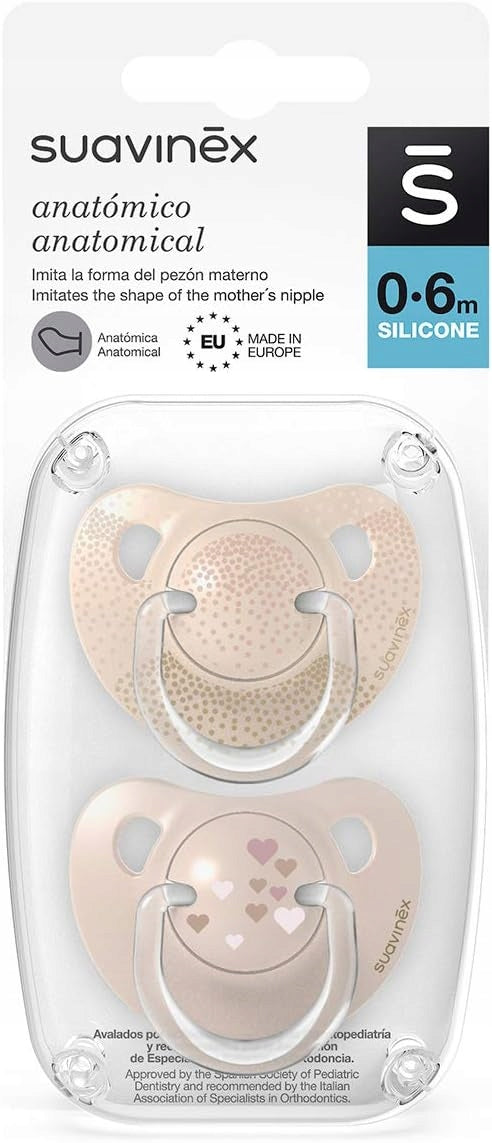 SUAVINEX anatomický dudlík x2 silikon 0-6 měsíců