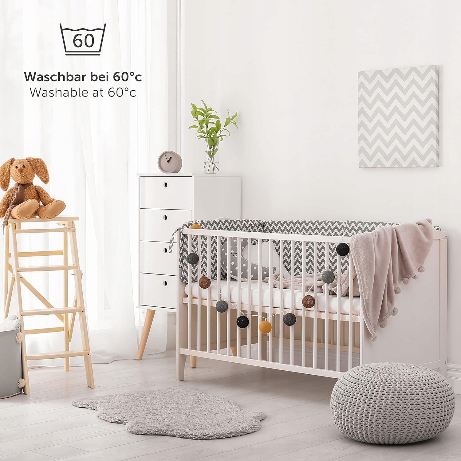 LALENI gumipántos lepedő bölcsőhöz, 40x90, 2 db
