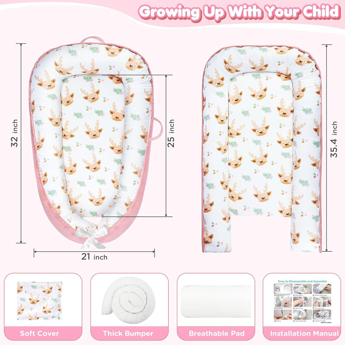 URMYWO Babykokon Nest 0-12 Monate