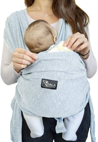 KOALA BABYCARE chusta do noszenia dziecka 2w1, błękitna chusta/nosidełko dla noworodka