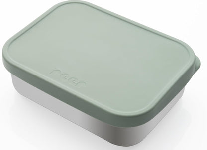 REER svačinový box z nerezové oceli s přihrádkou 700 ml 12x16 cm