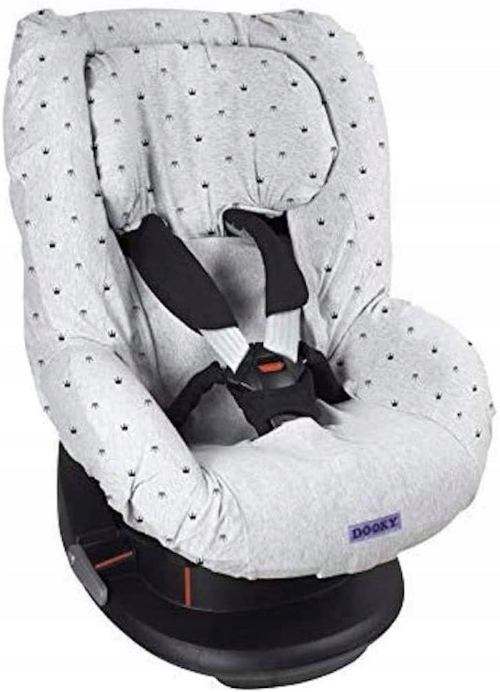 DOOKY SEAT COVER 1 pokrowiec na fotelik UNIWERSALNY gr.1 szary w gwiazdki, używany pokrowiec na fotelik dziecięcy