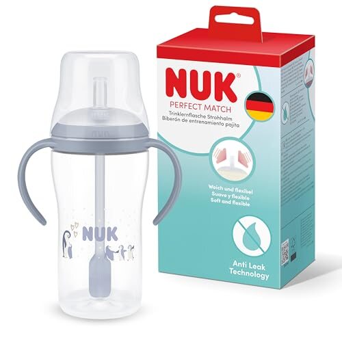 NUK Perfect Match εκπαιδευτικό ποτήρι 260 ml από 8 μηνών μπλε