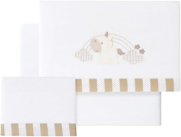 INTERBABY set de lenjerie de pat din 3 piese 60x120 / 40x60 / 110x155