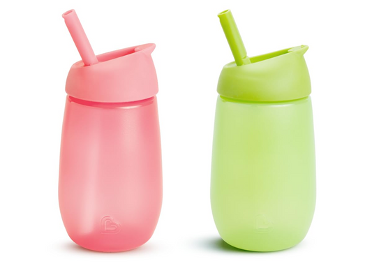 MUNCHKIN SIMPLE CLEAN vaso con pajita x2 296ml para bebés 12m+