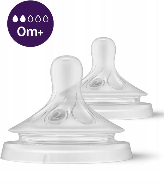PHILIPS AVENT Natural RESPONSE smoczki do butelek 0msc+ x2 – zdjęcie produktu 2