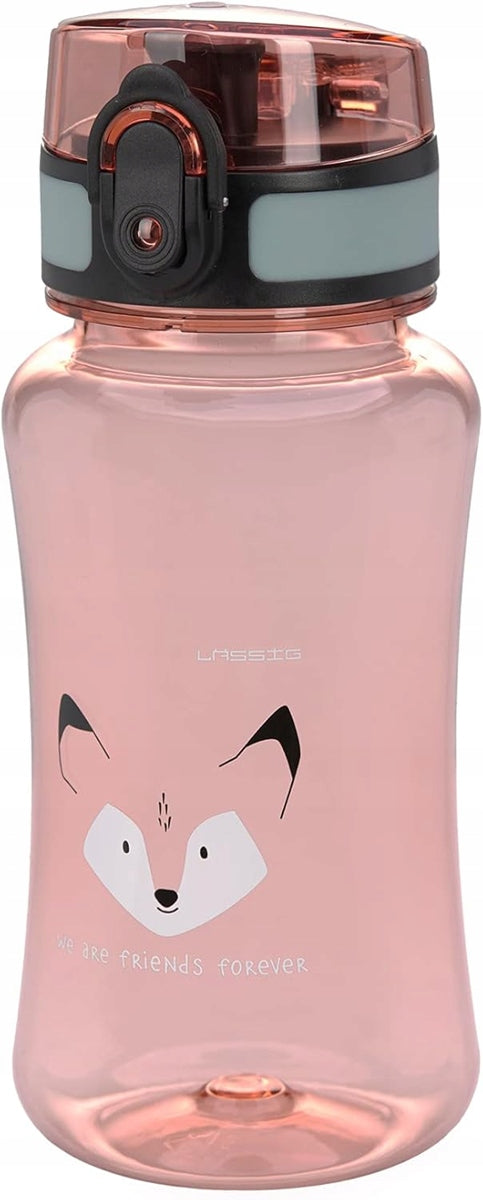 LASSIG Let's Be Wild steklenička s pokrovom na klik, 460 ml